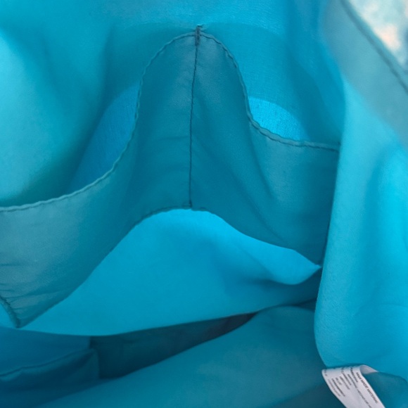 Blue Tie-Dye Tote Bag Cute With Zippered Pocket Inside Nice❤️ - Picture 5 of 7